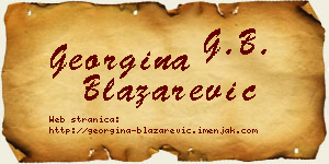 Georgina Blažarević vizit kartica
